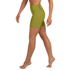 Olive Green Yoga Shorts