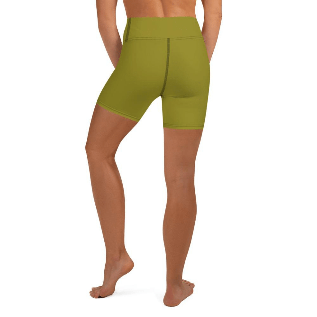 Olive Green Yoga Shorts