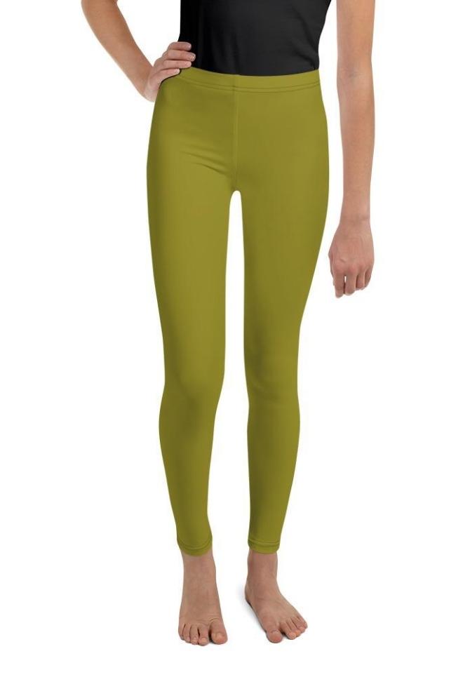 Olive Green Youth Leggings