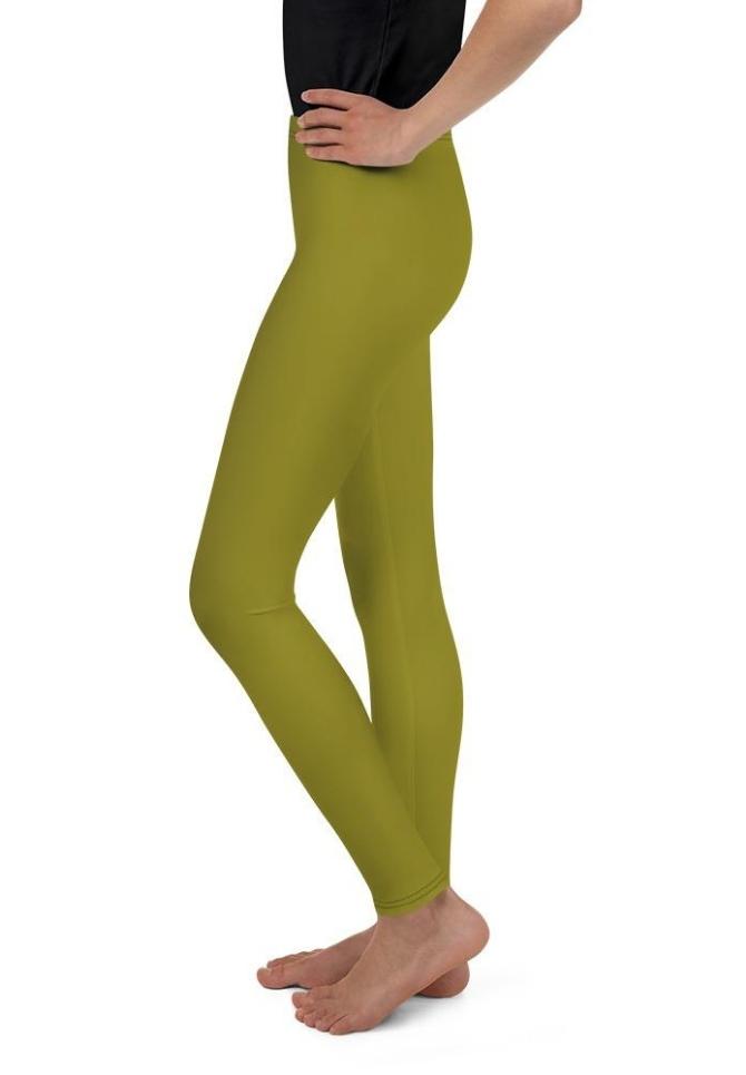 Olive Green Youth Leggings