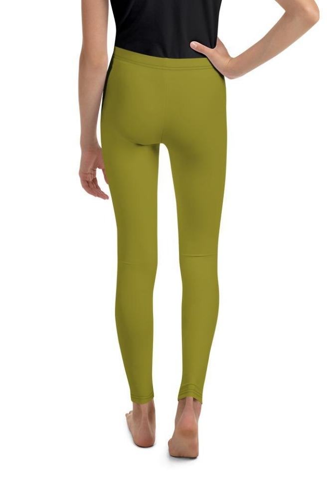 Olive Green Youth Leggings