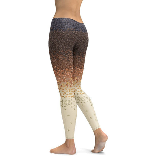 Ombre Coffee Beans Leggings - FiercePulse - Premium Workout Leggings - Yoga Pants