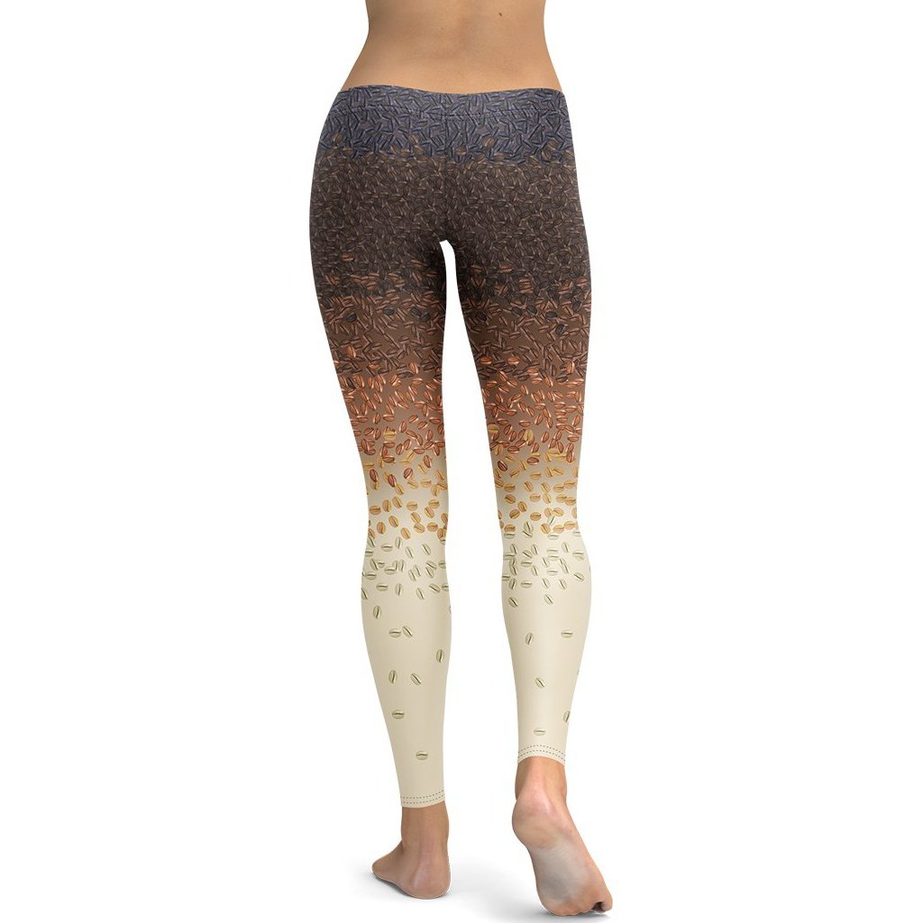 Ombre Coffee Beans Leggings - FiercePulse - Premium Workout Leggings - Yoga Pants