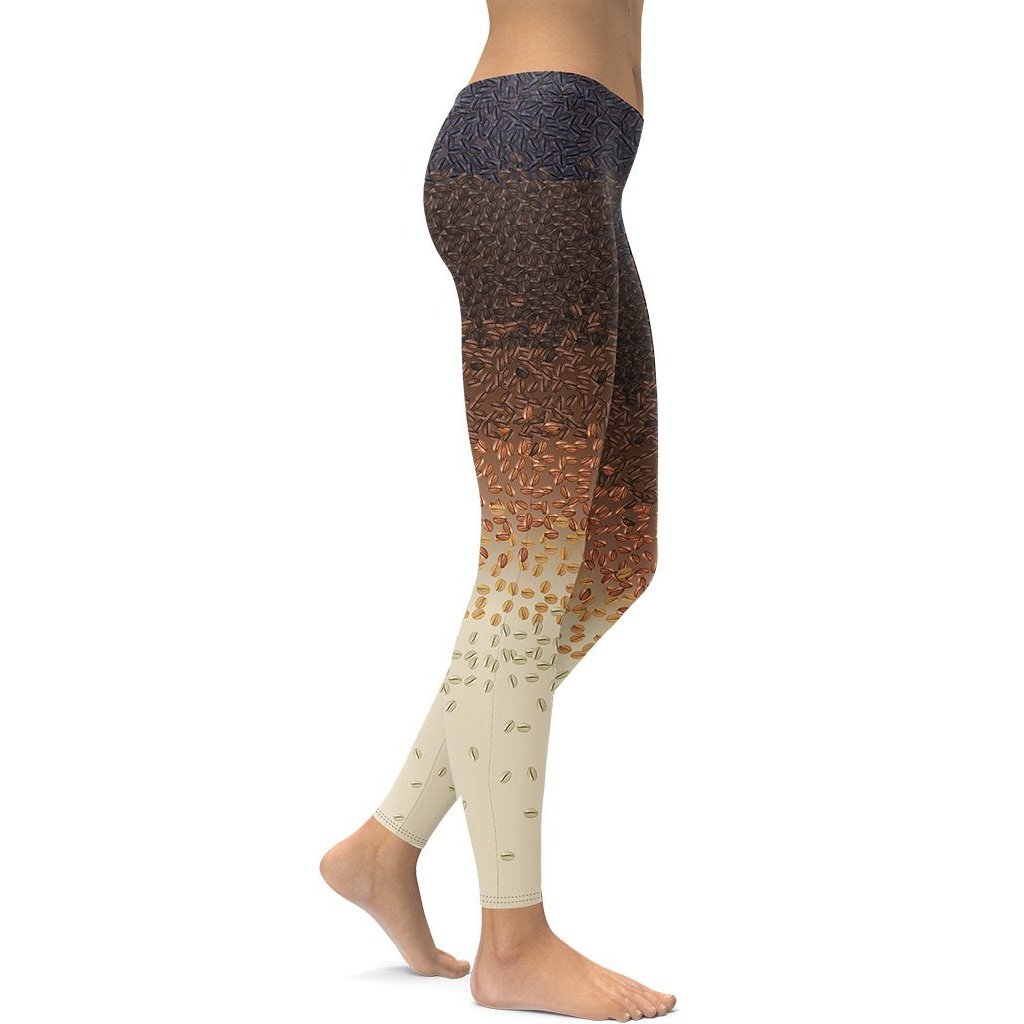 Ombre Coffee Beans Leggings - FiercePulse - Premium Workout Leggings - Yoga Pants