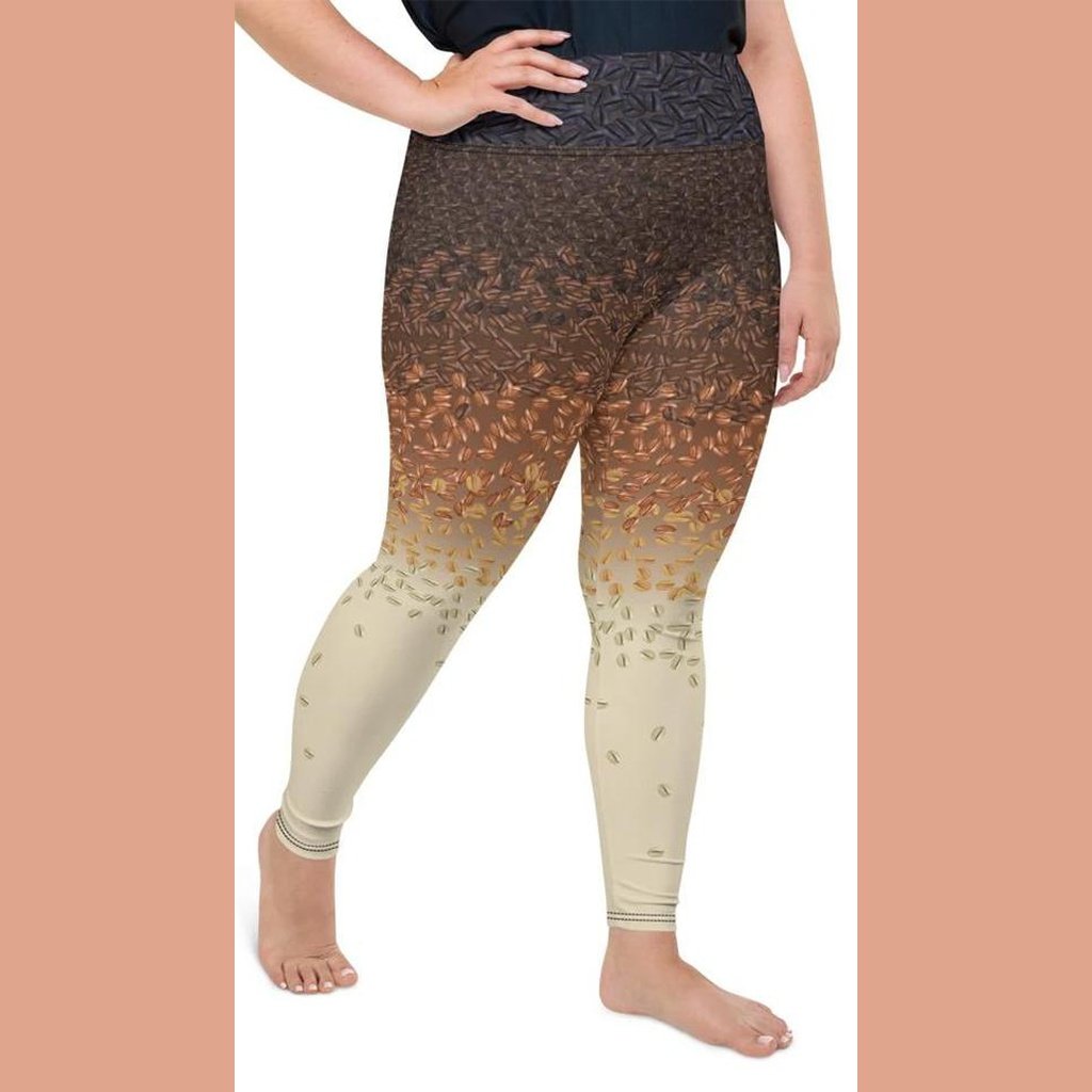 Ombre Coffee Beans Plus Size Leggings