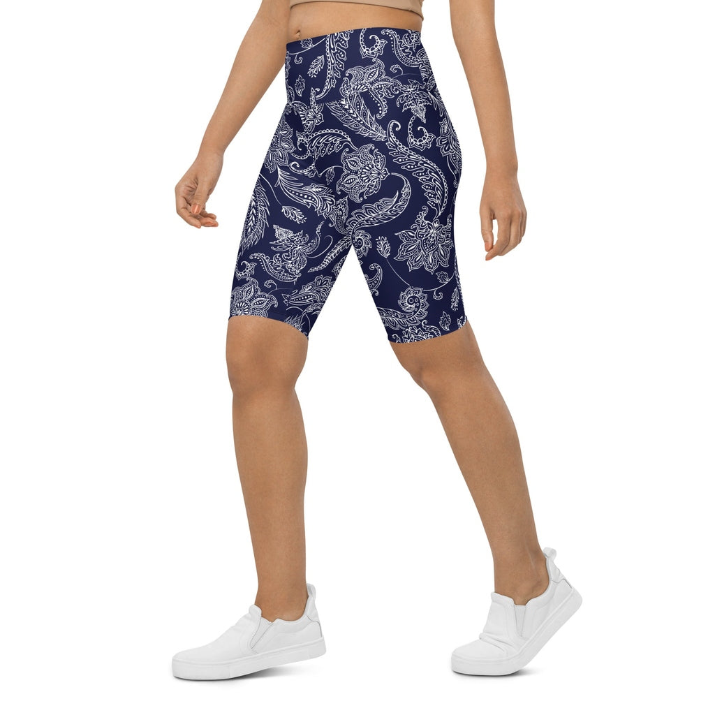 Paisley Floral Biker Shorts