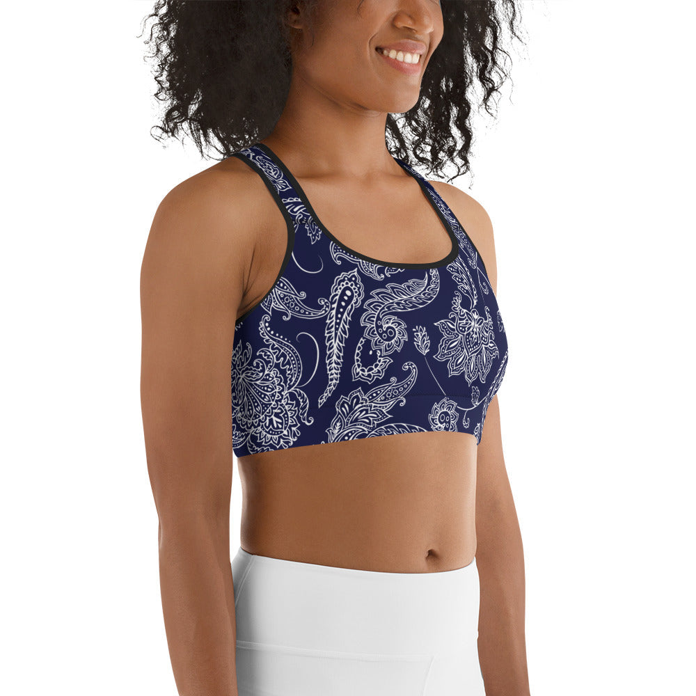 Paisley Floral Sports Bra