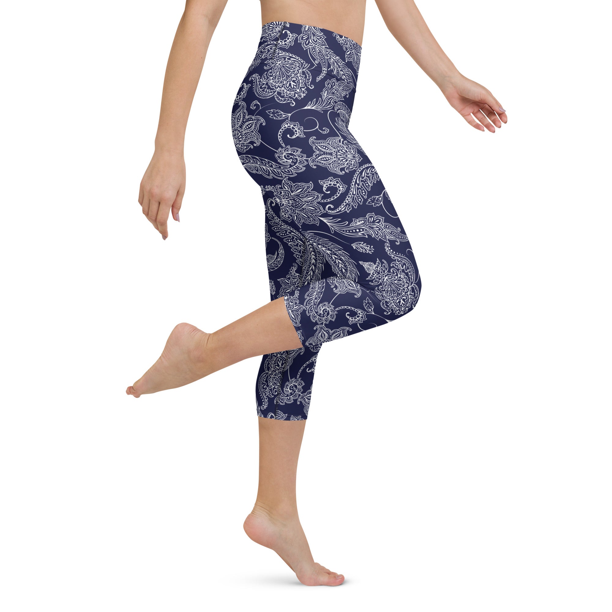 Paisley Floral Yoga Capris