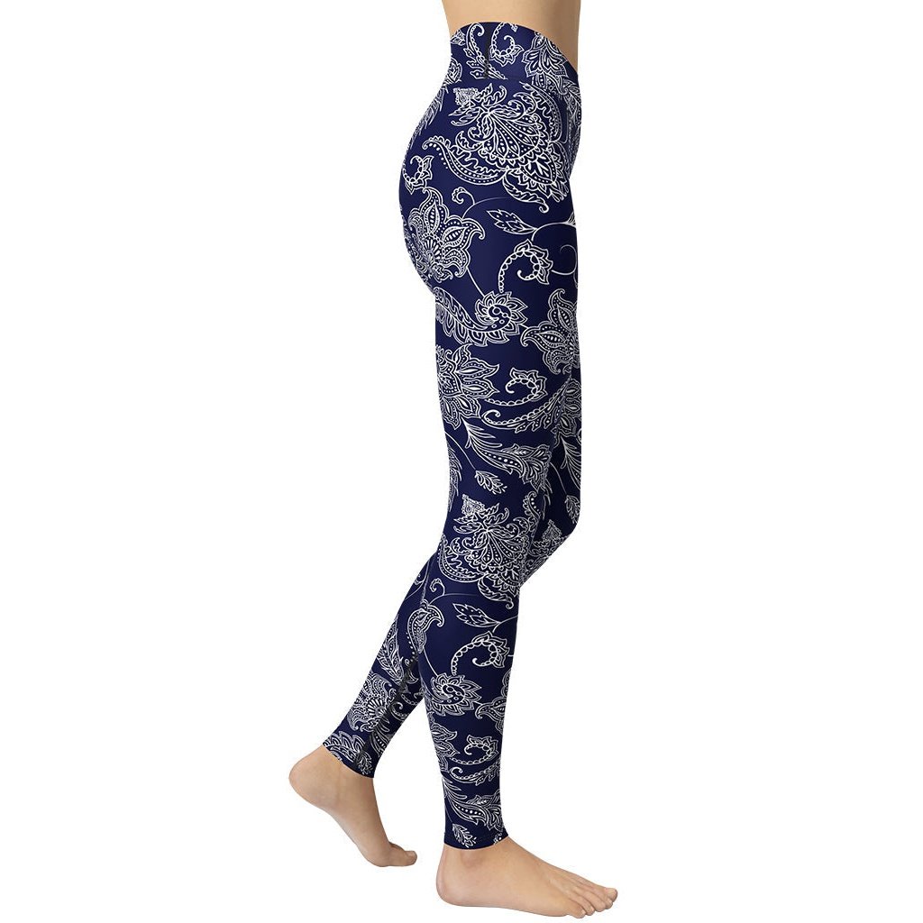 Paisley Floral Yoga Leggings
