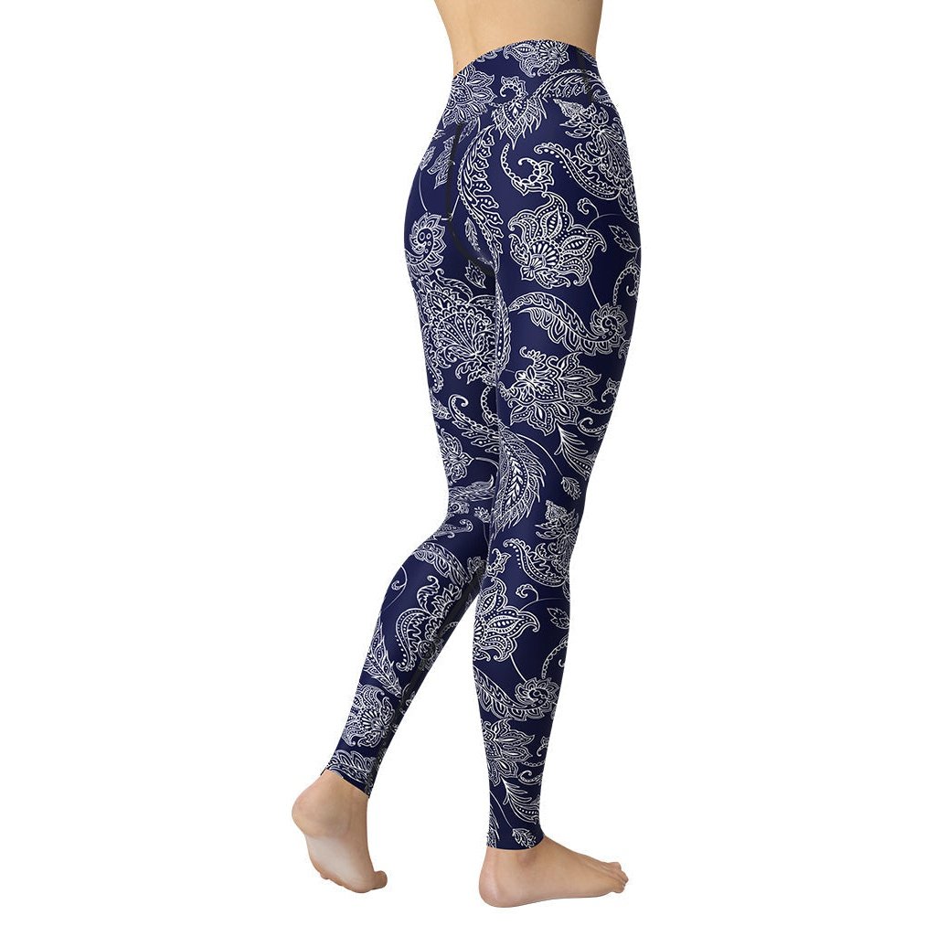 Paisley Floral Yoga Leggings