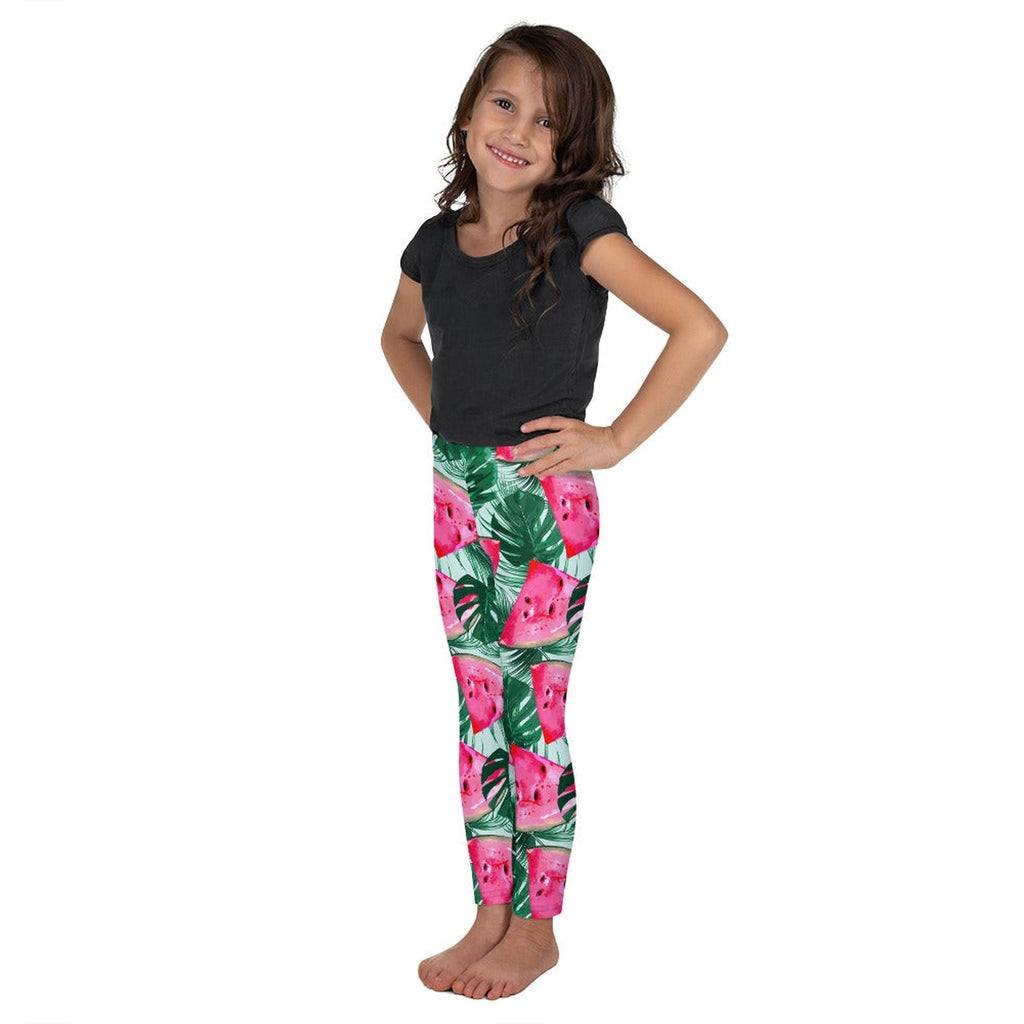 Palm Leaves & Watermelon Kid's Leggings