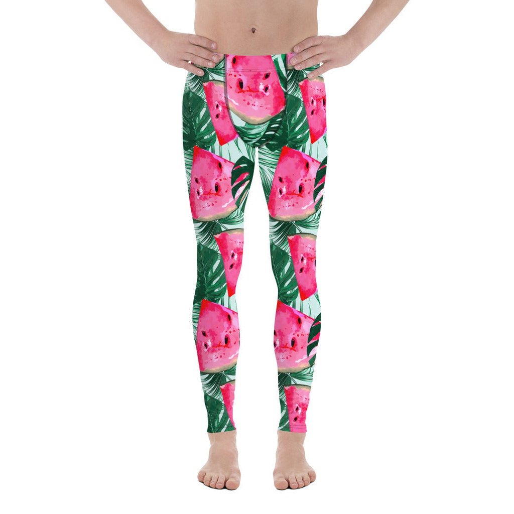 Palm Leaves & Watermelon Men's Leggings