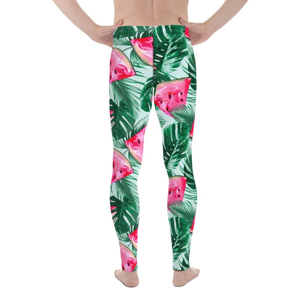Palm Leaves & Watermelon Men's Leggings