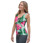 Palm Leaves & Watermelon Tank Top