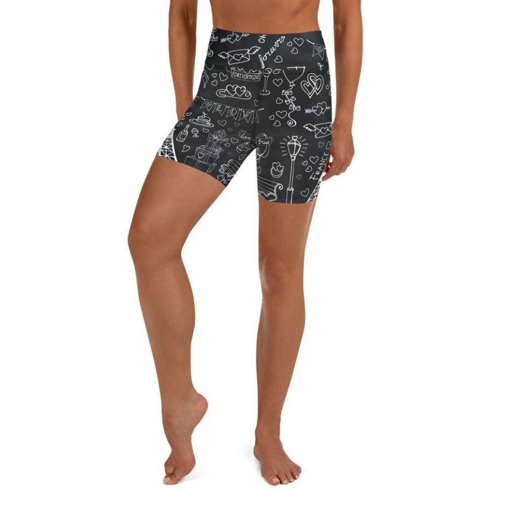 Paris Memories Yoga Shorts