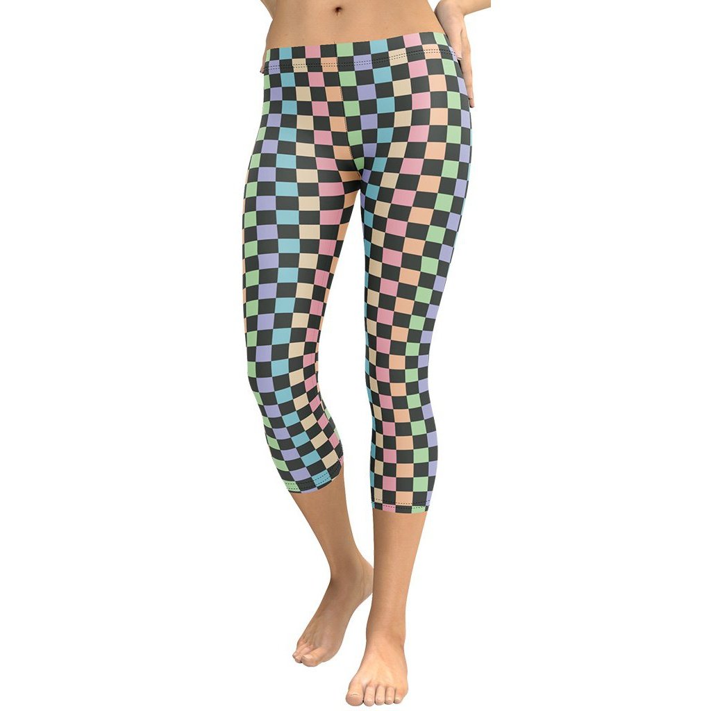 Pastel Checkerboard Capris