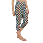 Pastel Checkerboard Yoga Capris