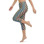 Pastel Checkerboard Yoga Capris