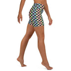 Pastel Checkerboard Yoga Shorts