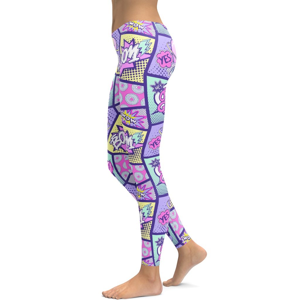 Pastel Comic Book Leggings