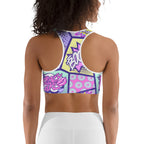 Pastel Comic Book Sports Bra