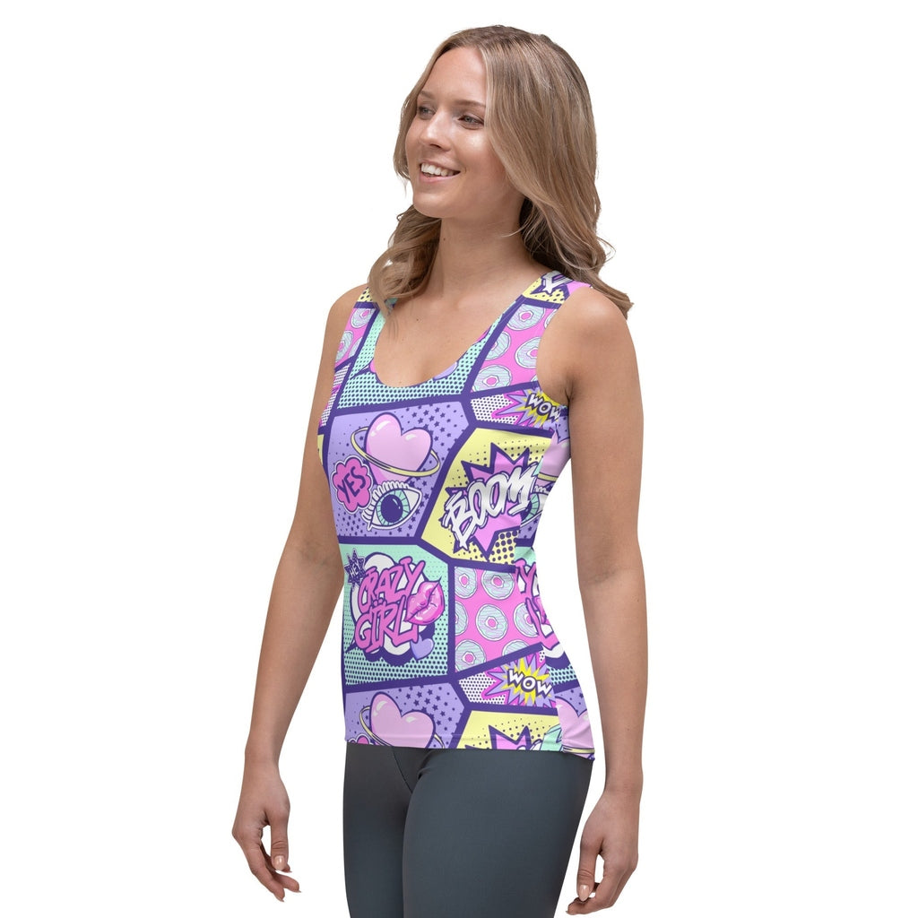Pastel Comic Book Tank Top