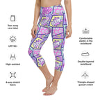 Pastel Comic Book Yoga Capris