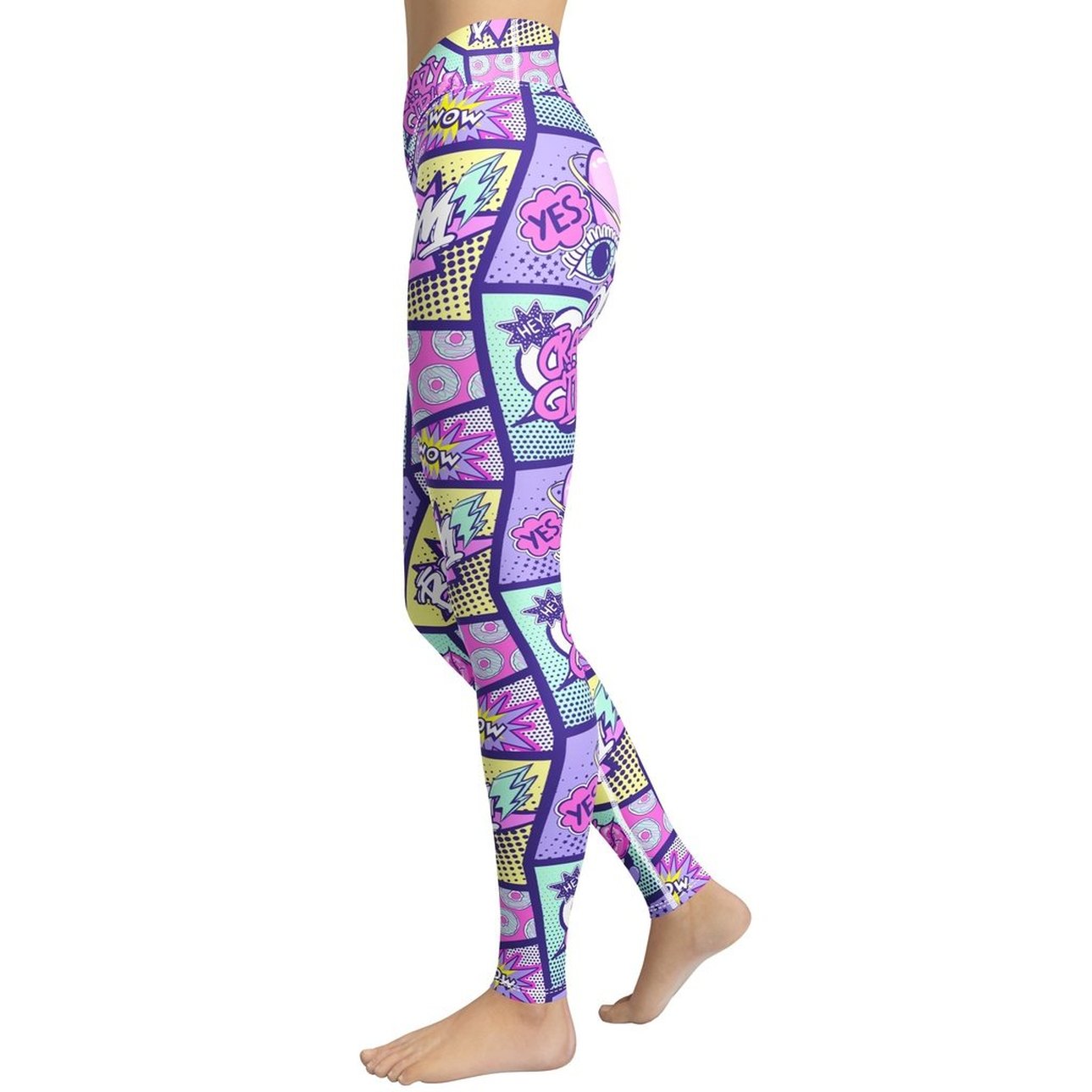 Pastel Comic Book Yoga Leggings