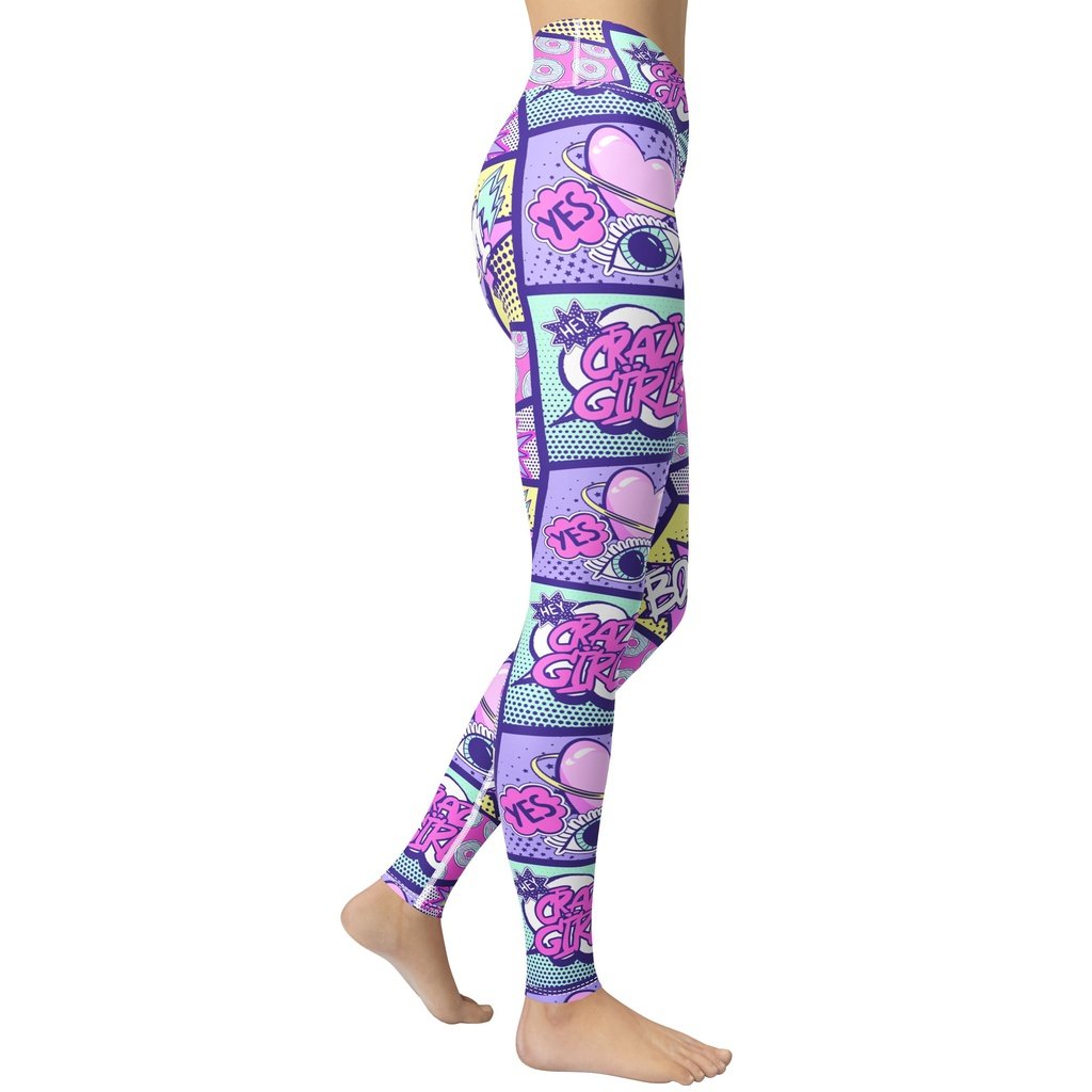 Pastel Comic Book Yoga Leggings