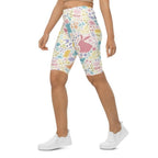 Pastel Easter Garden Biker Shorts