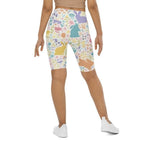 Pastel Easter Garden Biker Shorts