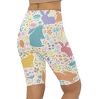 Pastel Easter Garden Biker Shorts