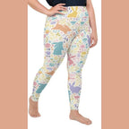 Pastel Easter Garden Plus Size Leggings