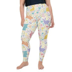 Pastel Easter Garden Plus Size Leggings