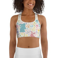 Pastel Easter Garden Sports Bra