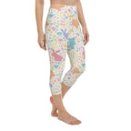 Pastel Easter Garden Yoga Capris