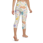 Pastel Easter Garden Yoga Capris