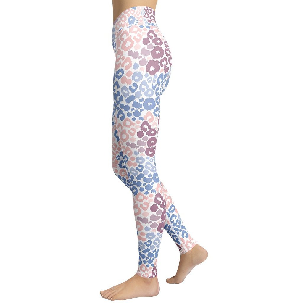 Pastel Leopard Print Yoga Leggings