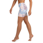 Pastel Leopard Print Yoga Shorts