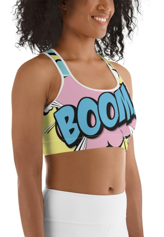 Pastel Pop Art Sports Bra