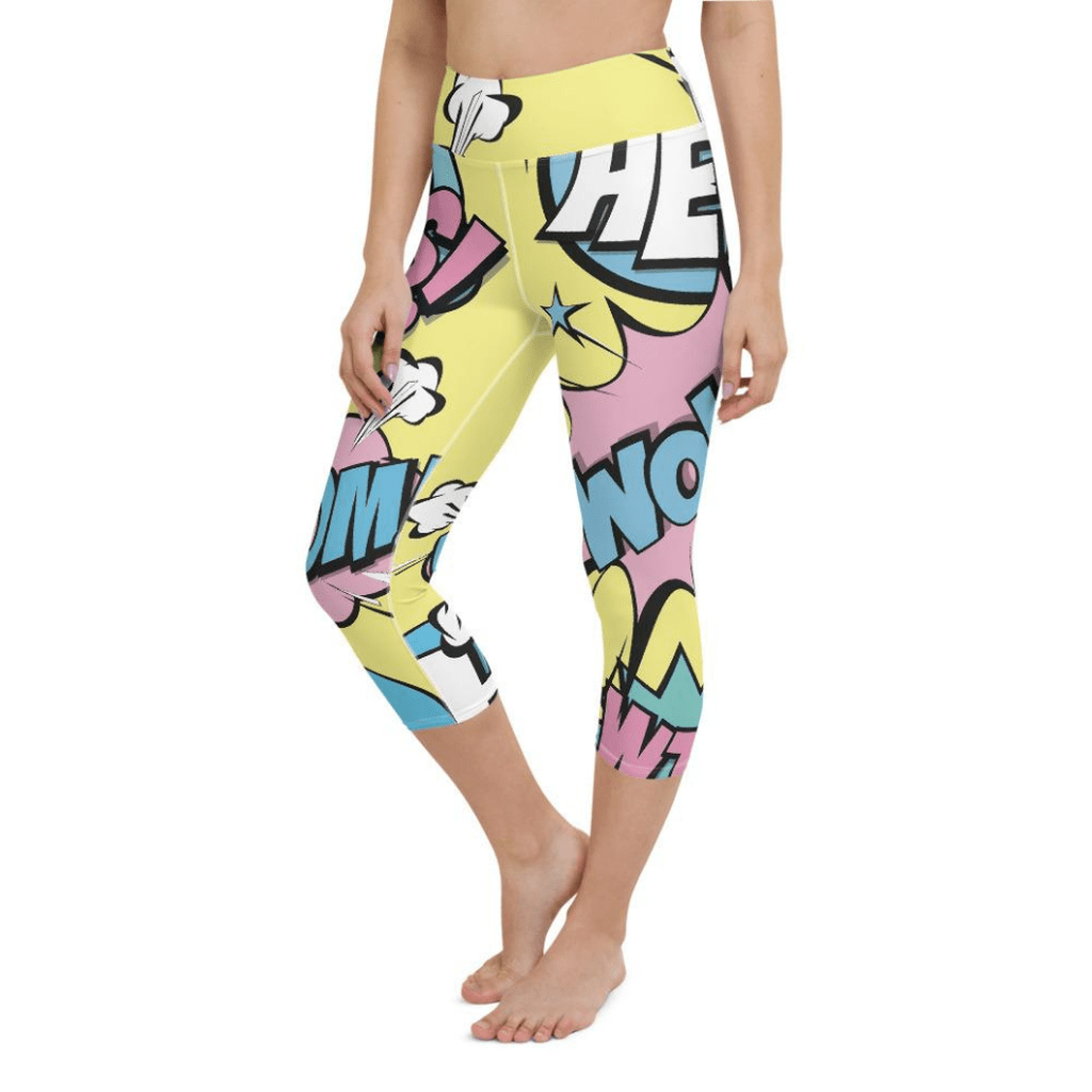 Pastel Pop Art Yoga Capris