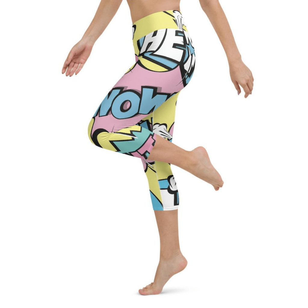 Pastel Pop Art Yoga Capris