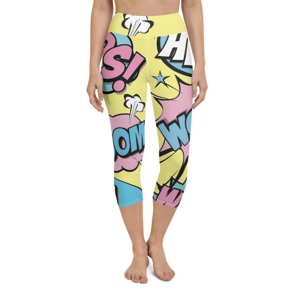 Pastel Pop Art Yoga Capris