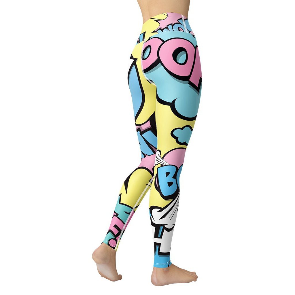 Pastel Pop Art Yoga Leggings FIERCEPULSE