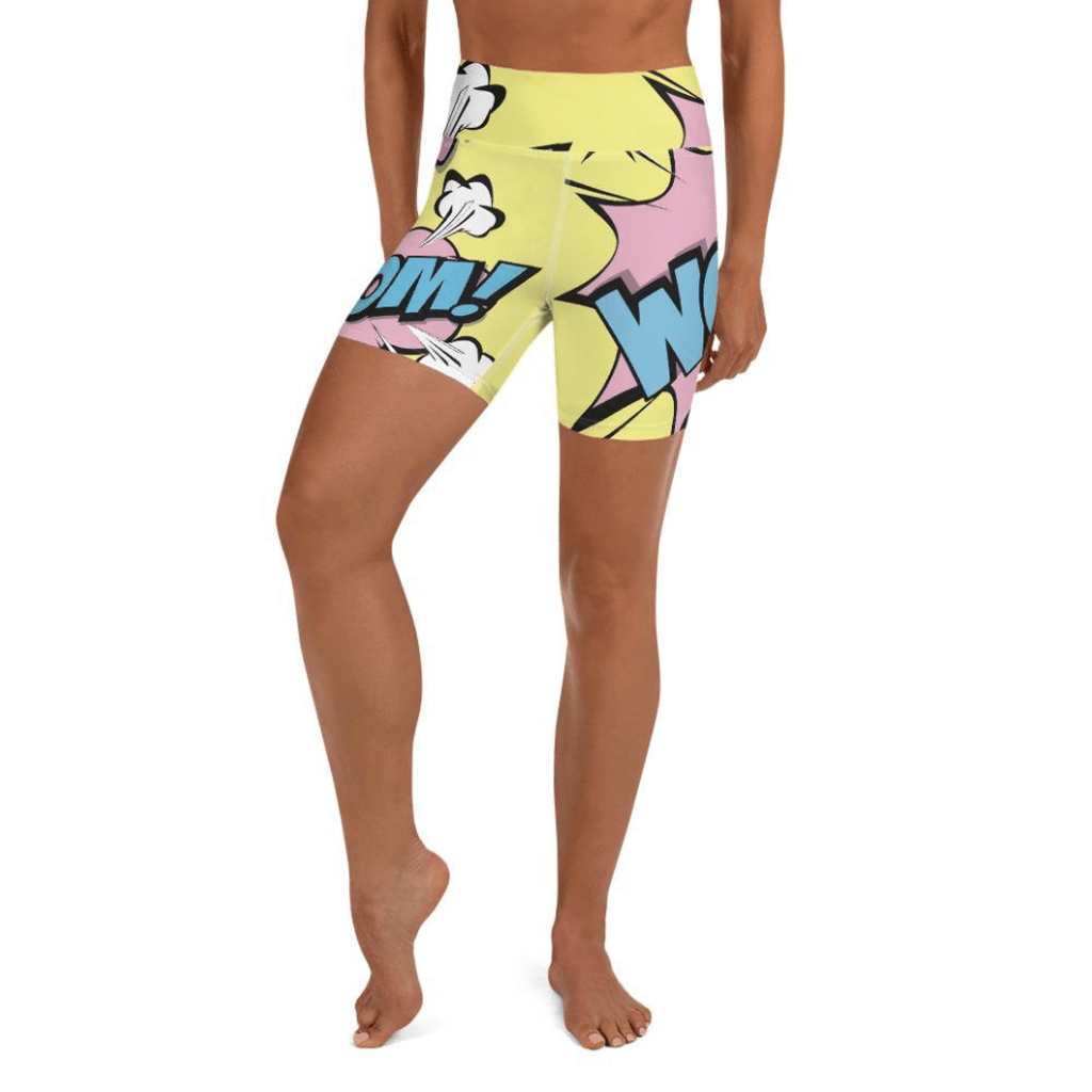 Pastel Pop Art Yoga Shorts