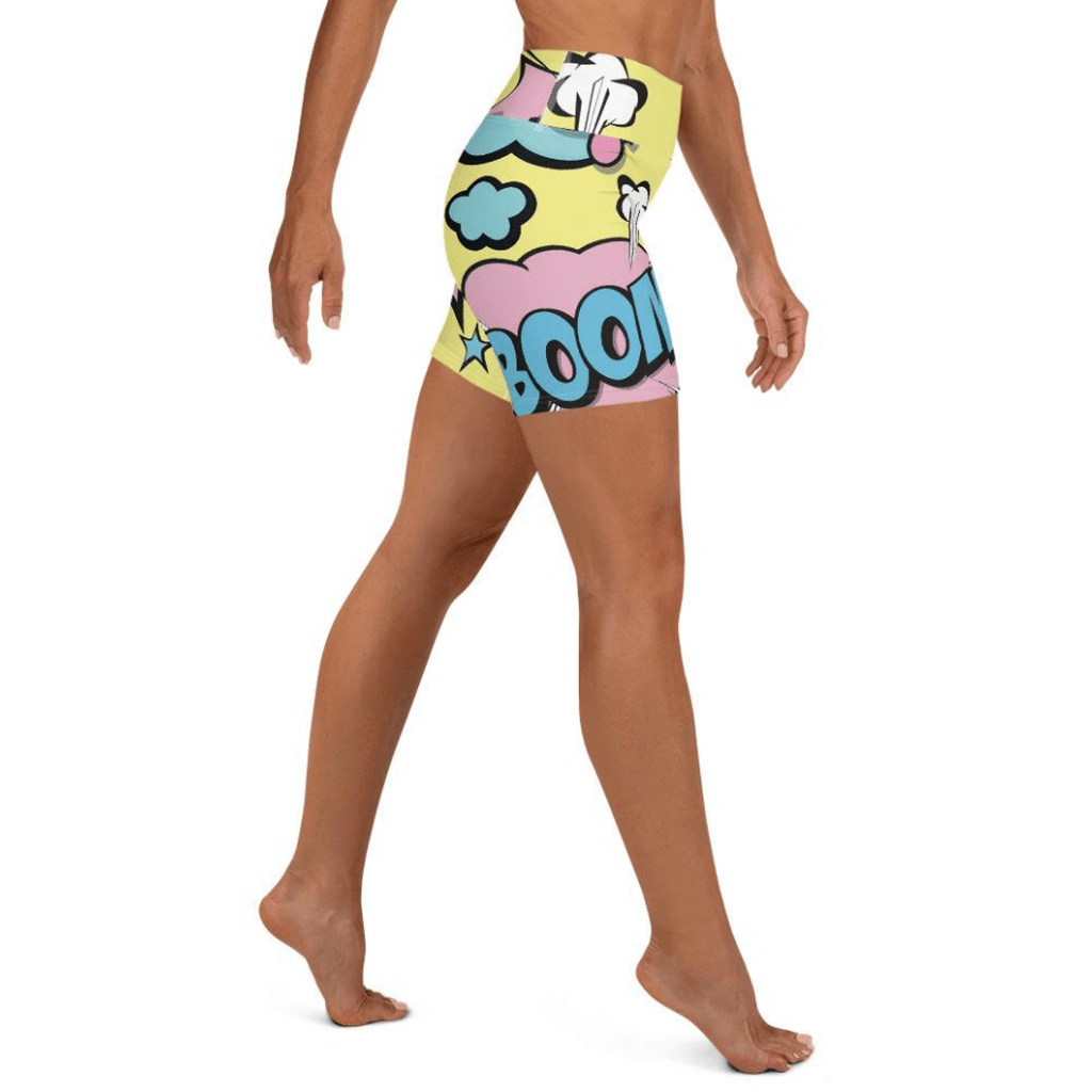 Pastel Pop Art Yoga Shorts