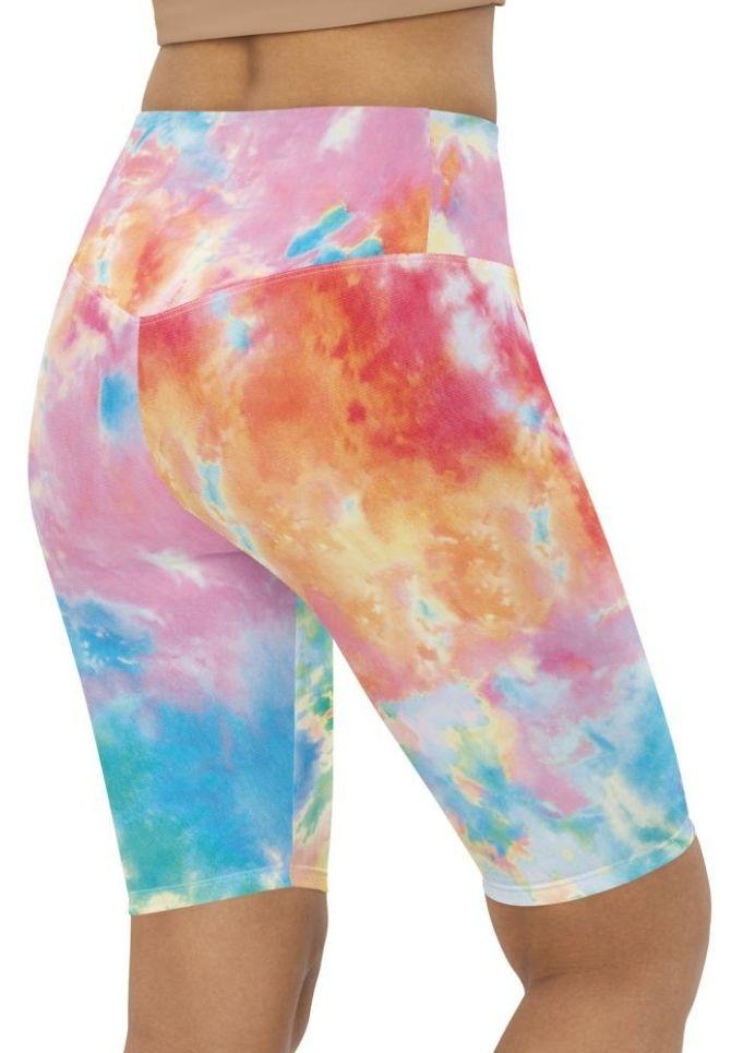 Pastel Tie Dye Biker Shorts