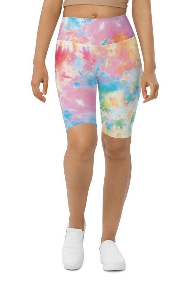 Pastel Tie Dye Biker Shorts