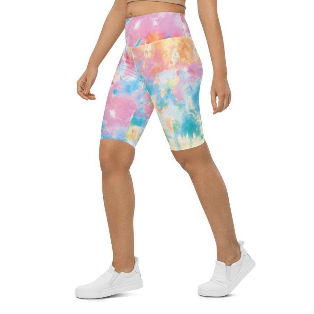 Pastel Tie Dye Biker Shorts