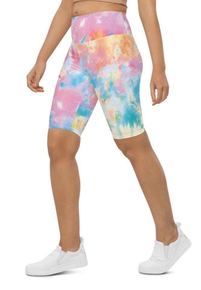 Pastel Tie Dye Biker Shorts